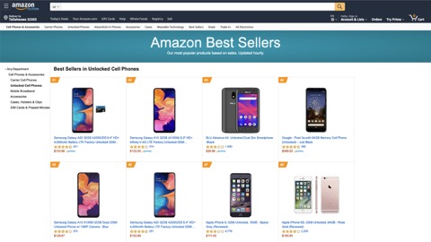 amazon best sellers of unlocked phones